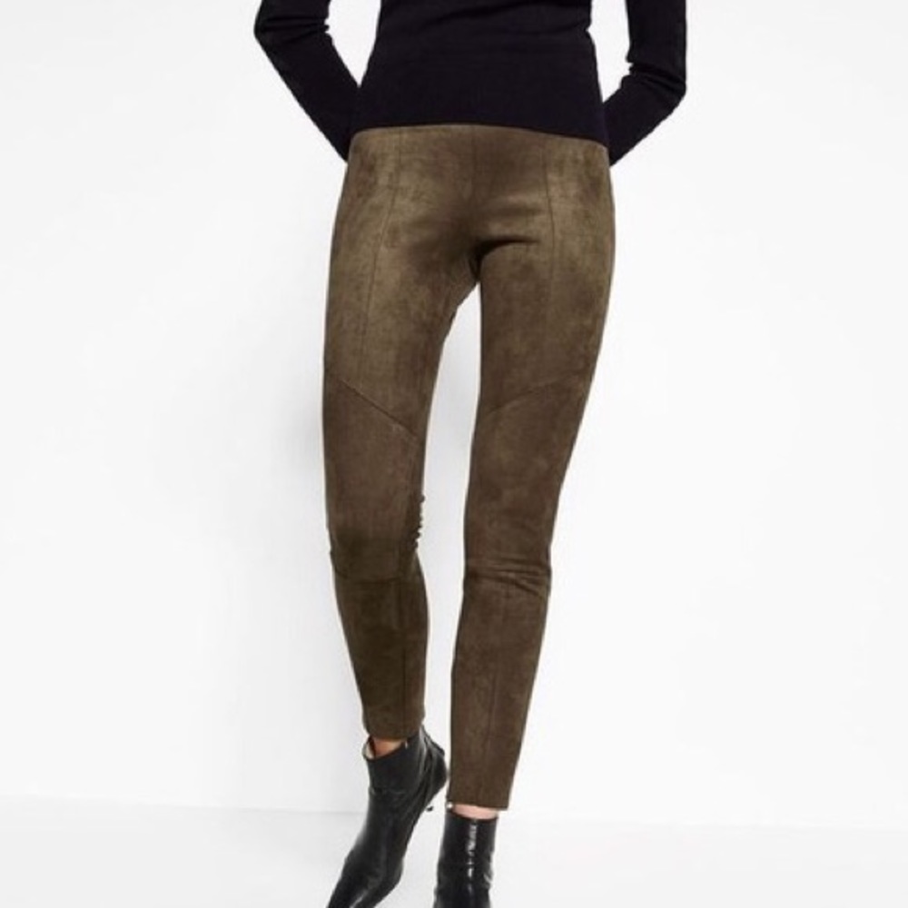 Olive Green Suede Pants 👖